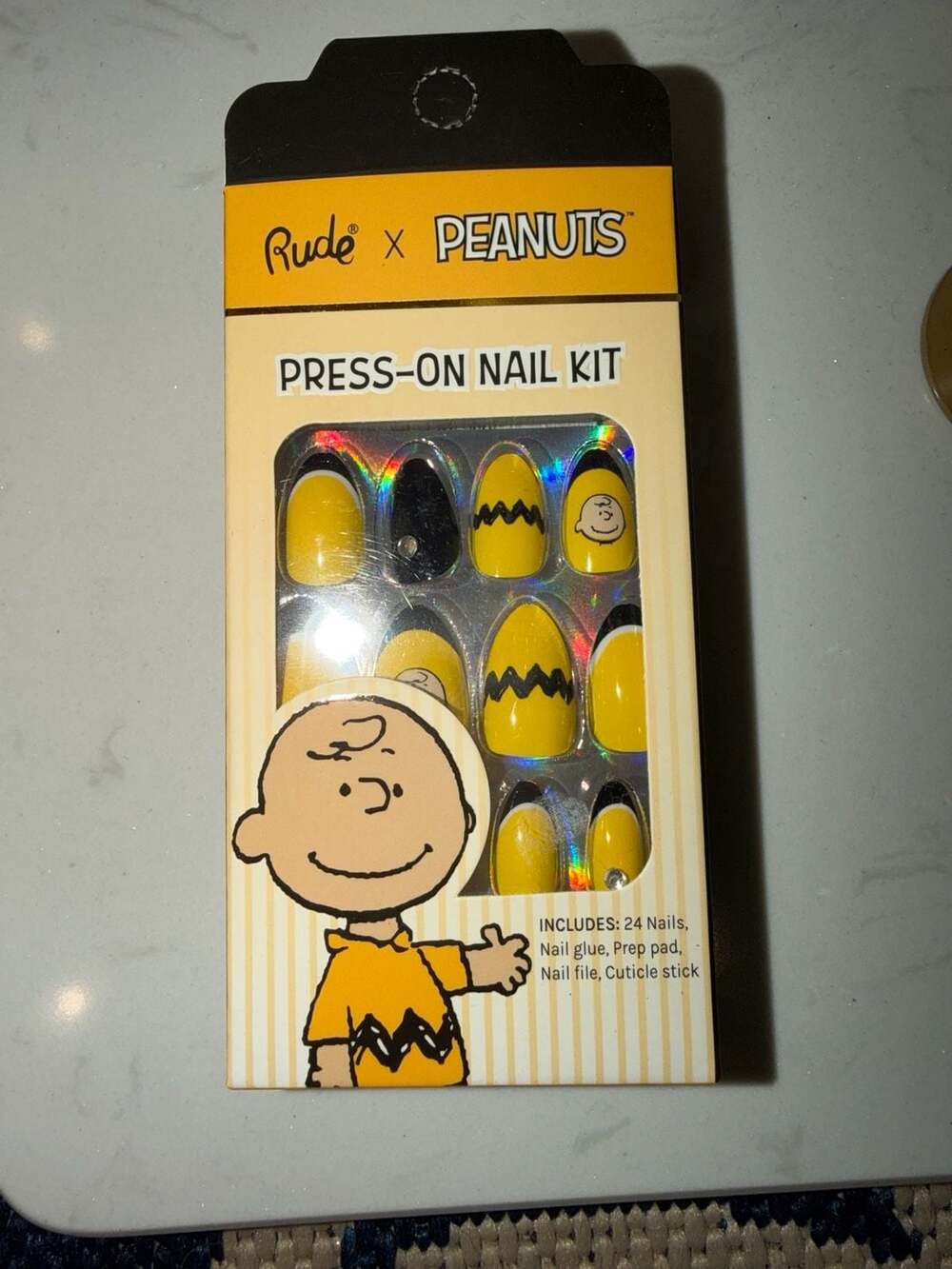 Rude Cosmetics x Peanuts Charlie Brown Press-On Nail Kit